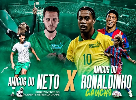 Jogo das Estrelas SC reúne Ronaldinho Gaúcho, Zé Roberto e outros
